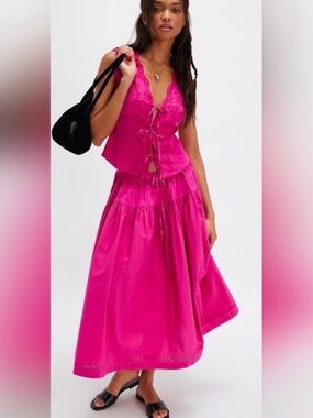 Free People Gesibelle Skirt Set Small NWT